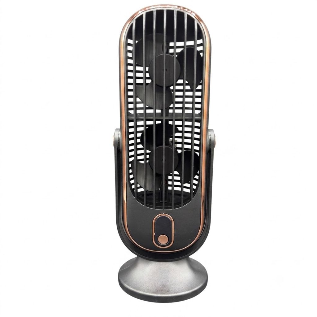 Mobiler Akku Tischventilator Schwarz mit Dual-Rotor 5 Produktbild 