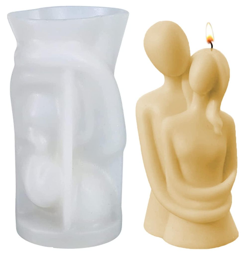 3D-Silikonform eines menschlichen Körpers für Kerzen und Seife, Bastelprojekte, Ornamente, Duftkerzen und Wohndekoration (pro Paar)