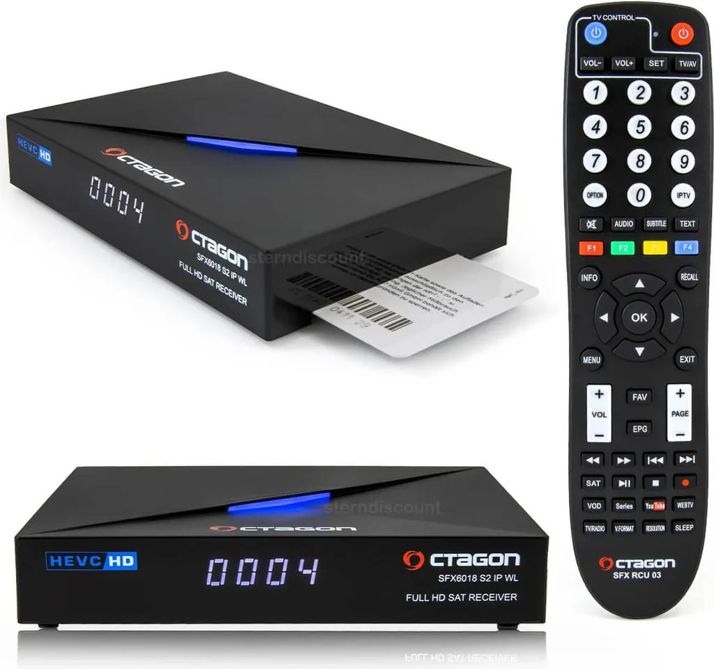 Decoder Octagon SFX6018 S2+IP WL 150Mbit WiFi - Ricevitore DVB-S2 HEVC - 18