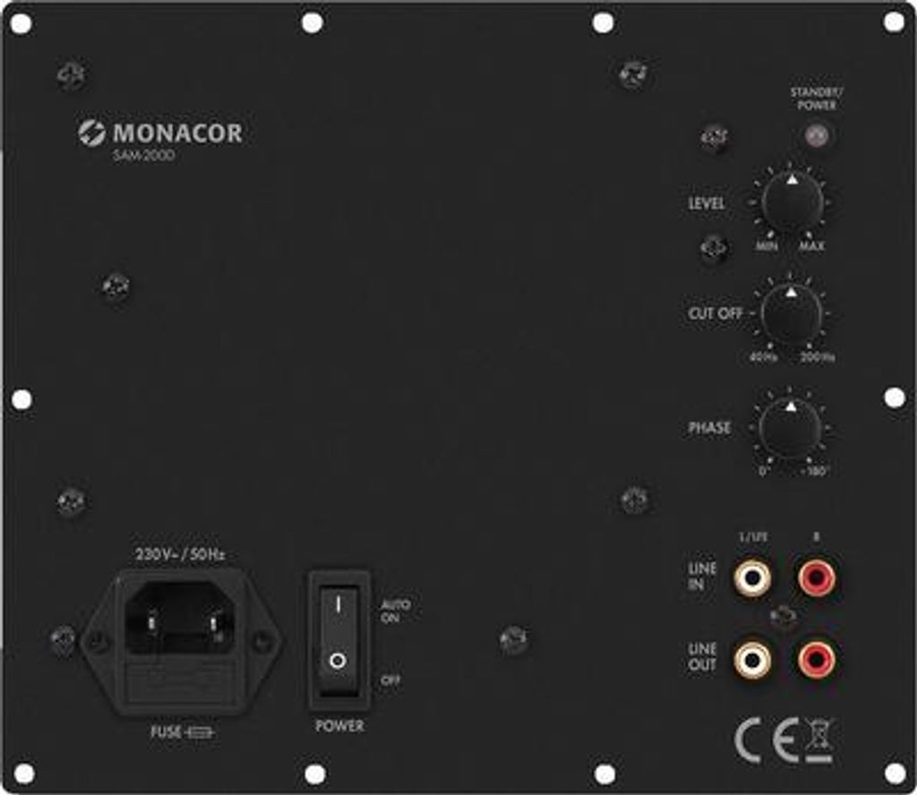 MONACOR SAM-200D Class-D-Subwoofer-Aktiv-Modul, 200 W an 4 Produktbild 