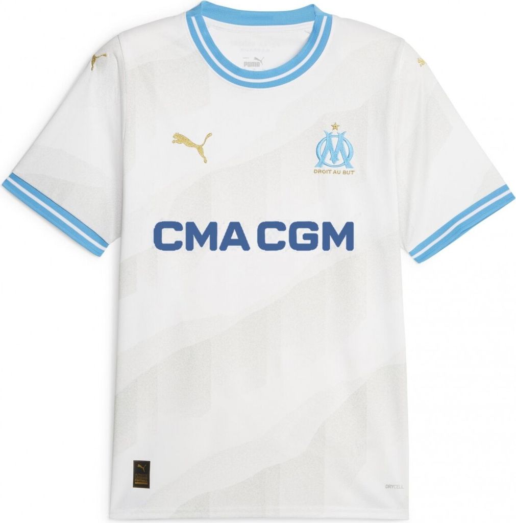 Puma OM Home Shirt Replica Herren Heim Shirt - 771281 01 Puma White, Farbe:Weiß, Textil:L