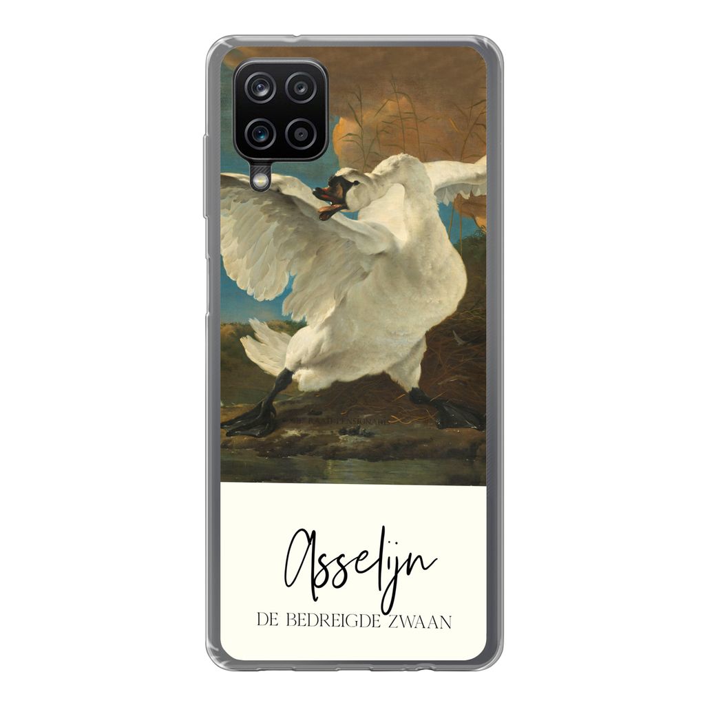 MuchoWow Handyhülle Schutzhülle Hülle für Samsung Galaxy A12 Der gefährdete Schwan - Asselijn - Alte Meister Silikon Softcase Handy Hülle -...