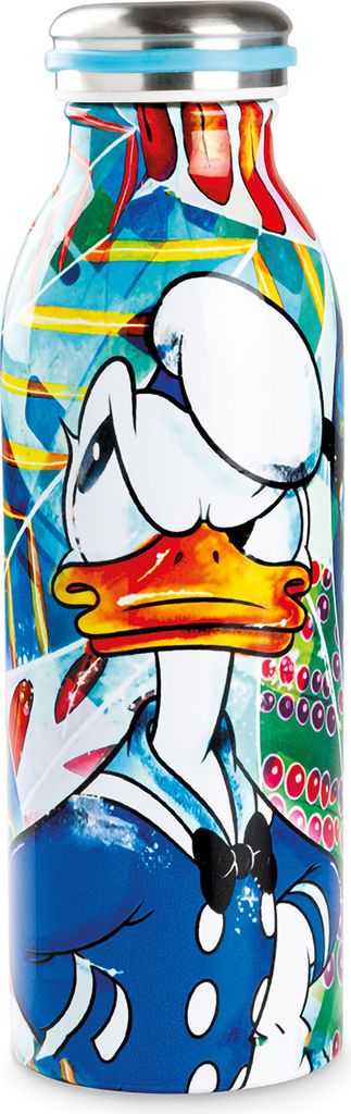 Gilde Thermoflasche, "Donald", Edelstahl, mehrfarbig, H. 21,5 cm, D. 6,5 cm Höhe: 21.50 cm Durchmesser: 6.50 cm 81308