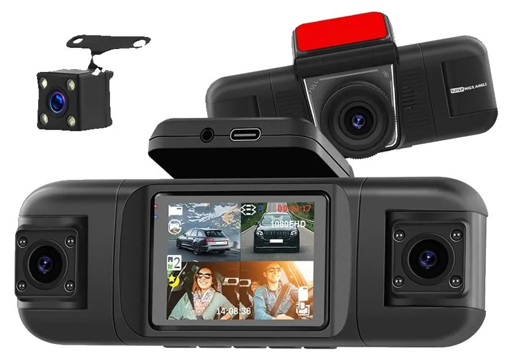 Sistema di Sorveglianza Auto 360° Dashcam 1080P con Scheda 64GB