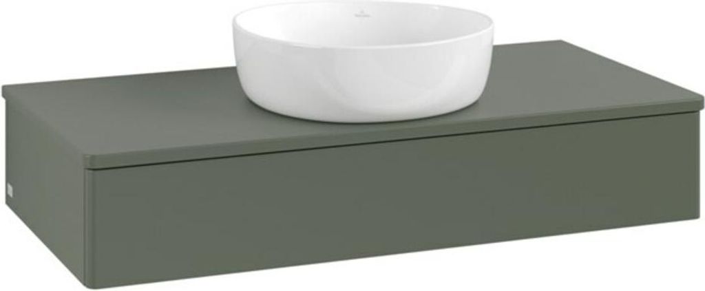 V&B Waschtischunterschrank ohne Frontstruktur Antao 100x19x50cm, WBP Lac, lea gre. m Lac