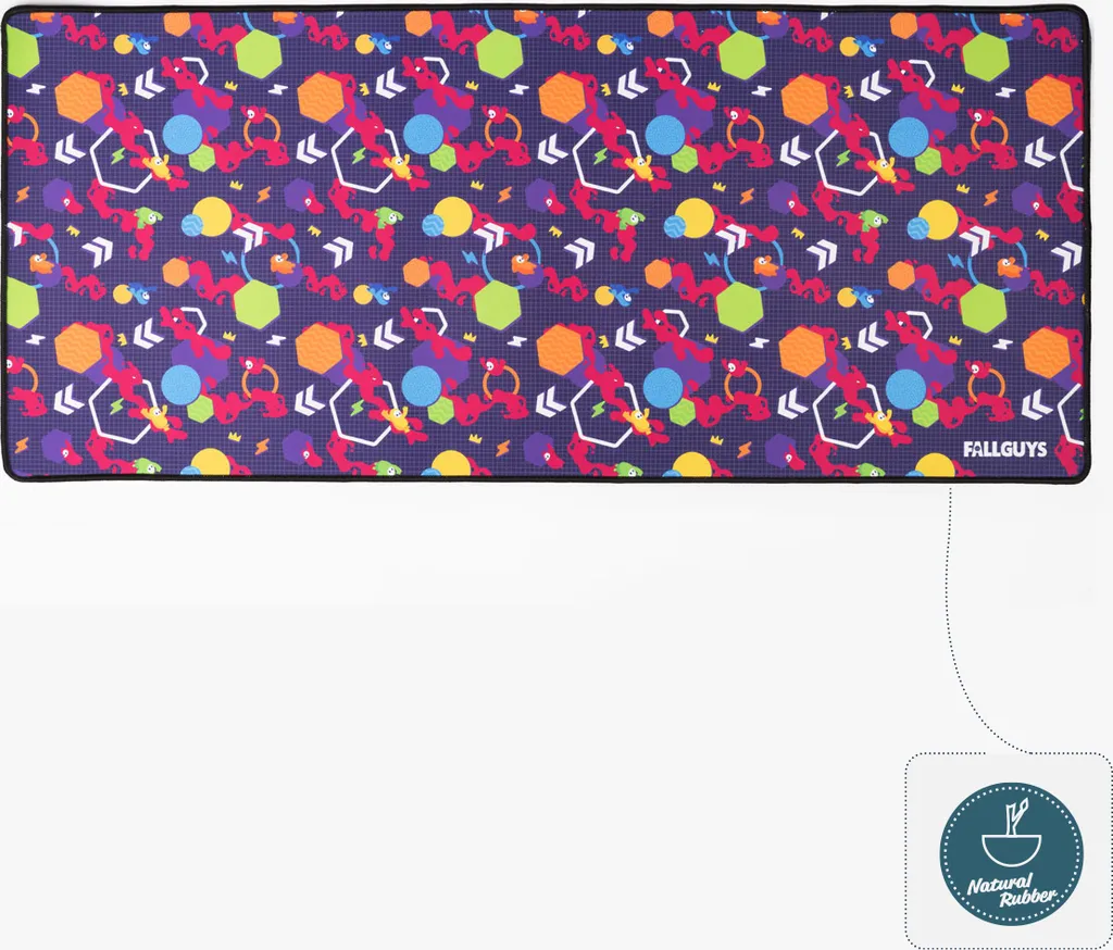 Grand Tapis de Bureau Fall Guys XL Mousepad Gaming XXL Design Beans 90cm