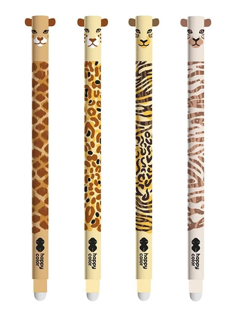 Stylo scolaire effaçable bleu 0.5mm Safari lot de 12 idéal pour les élèves