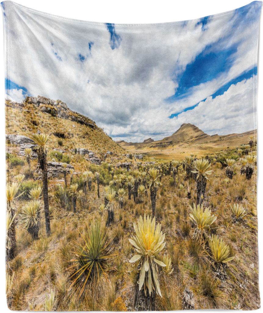 ABAKUHAUS Natur Weich Flanell Fleece Decke, Real Photo eines Verlassenen Gebiet in Kolumbien Südamerika Pale Grau Wolken, 175 x 230 cm, Blasser Ka...