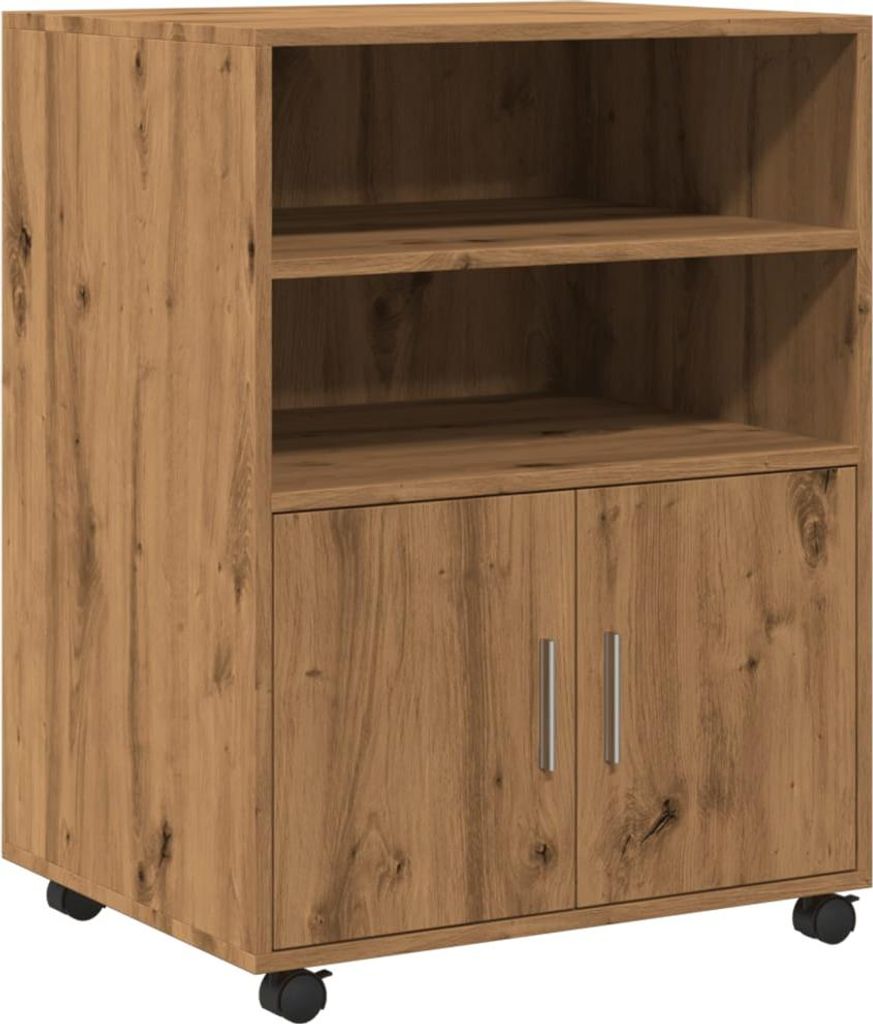 vidaXL Rollschrank Artisan-Eiche 60x48x81 cm Holzwerkstoff