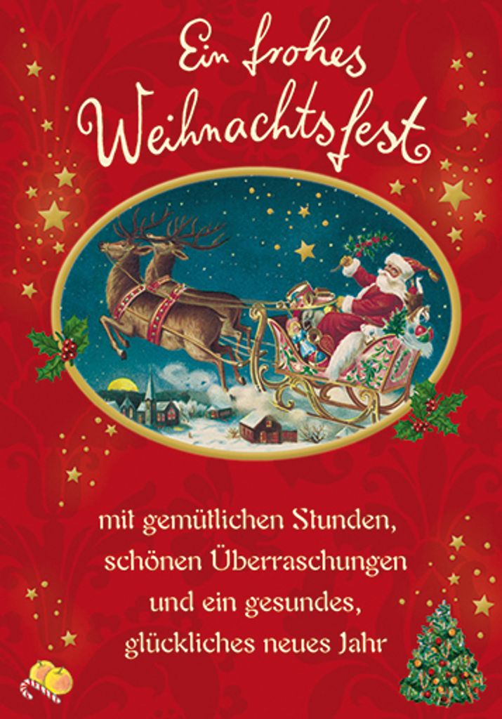 Weihnachten Glückwunschkarte im Format 115 x 17cm mit Umschlag