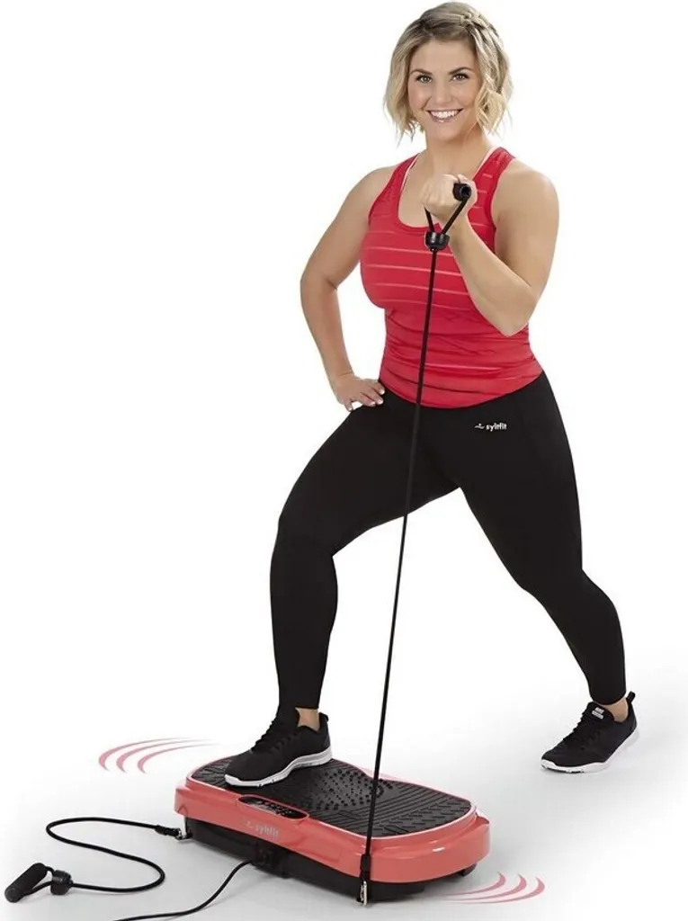 Plateforme de vibration compacte syltfit 4 pièces couleur corail