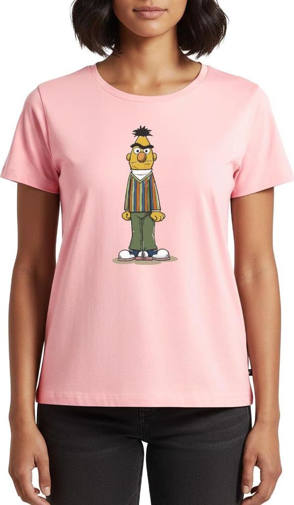 Spreadshirt Sesamstraße Bert wütend Frauen Premium T-Shirt, 3XL, Rosa