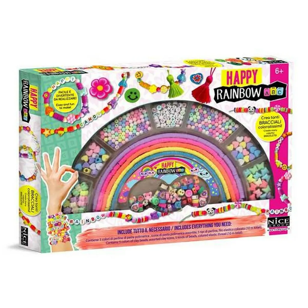 Kit création bracelets Nice Happy Rainbow pour activités et anniversaires