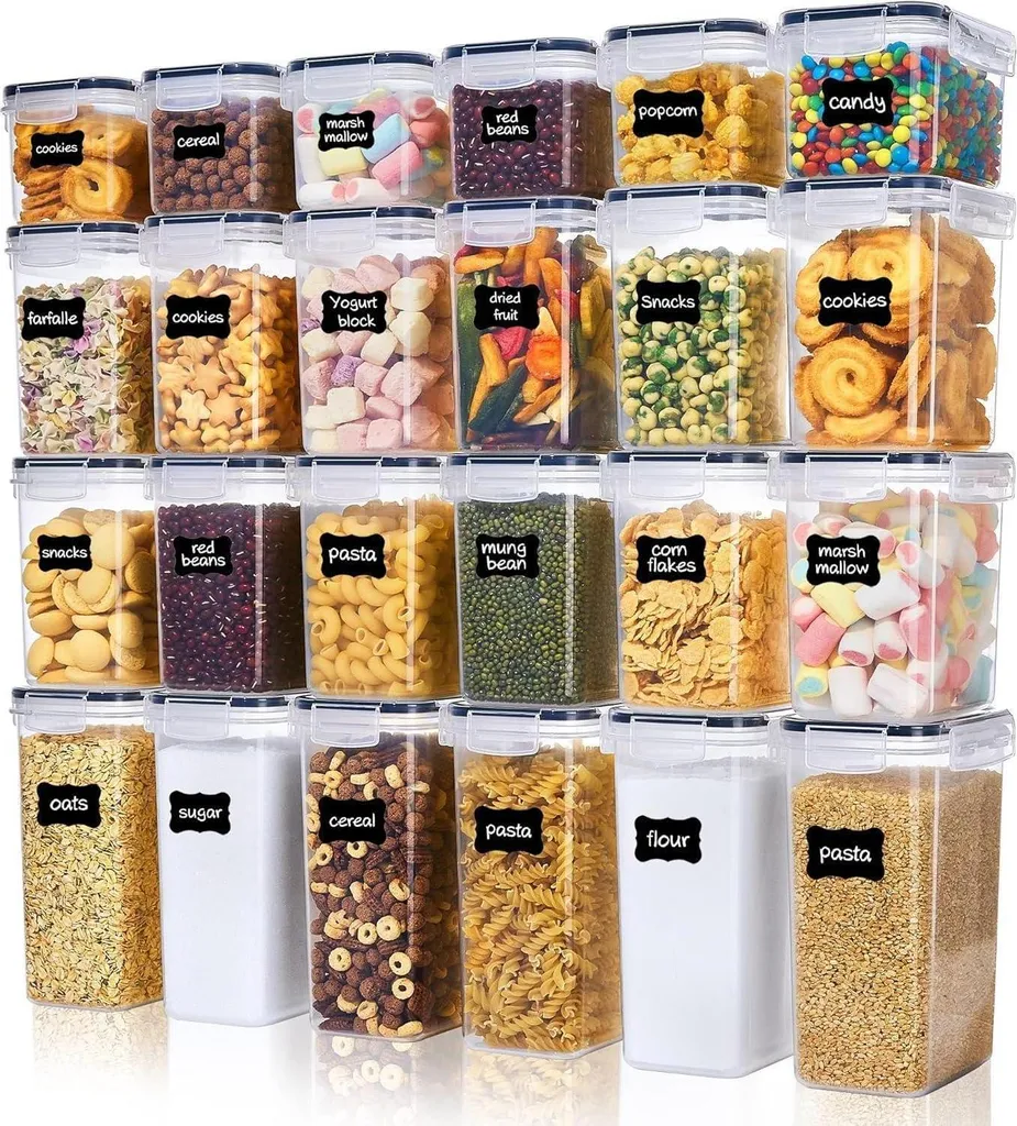 Conservazione Professionale Cereali: Set 24 Barattoli Ermetici Top Quality