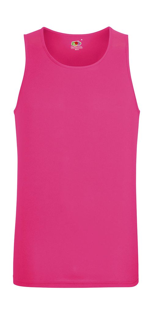 Fruit of the Loom 61-416-0 | Herren Performance Vest Tank Top Sport T-Shirt - Farbe: Fuchsia - Größe: XXL