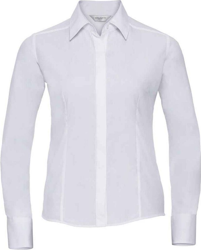 Russell Collection - Formelles Hemd für Damen Langärmlig PC5800 (40 DE) (Weiß)