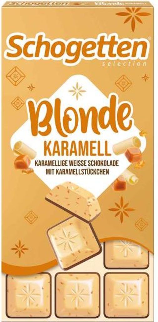Schogetten Blonde Karamell Weiße Schokolade mit Karamel Produktbild 