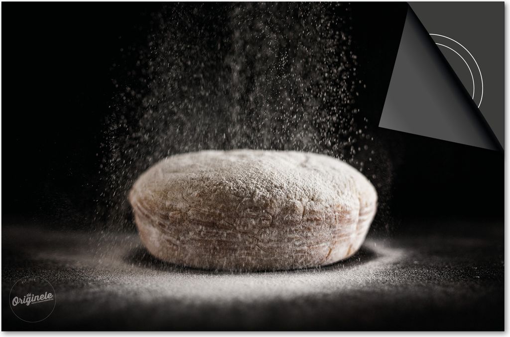 Induktionsschutz 90x52 - abdeckplatte Induktion matt- Dietrix Kochfeldschutz- Base - Food - Brot