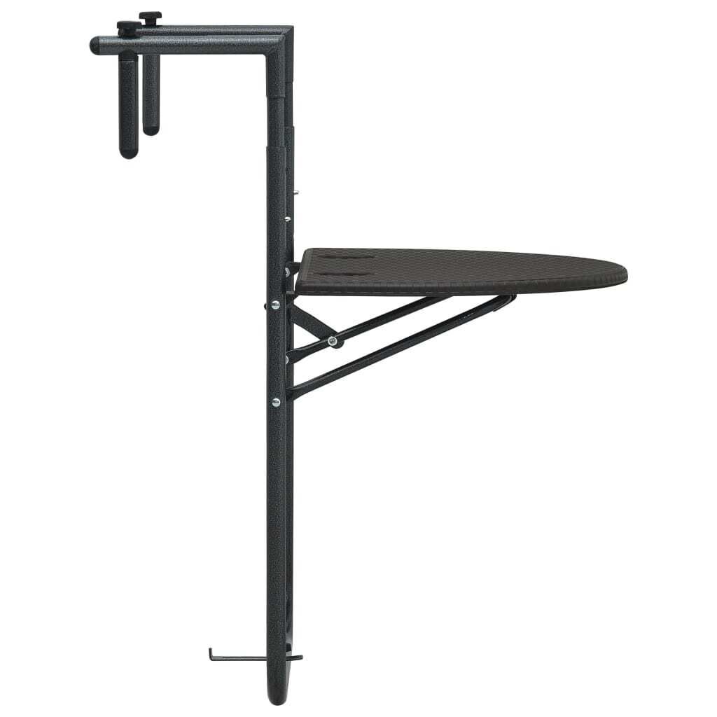 "im Sonderangebot"Esstisch/Outdoor Tisch - Balkon-Hängetisch - moderne Design - Balkontisch - Braun 60x64x83,5 cm Kunststoff Rattan-Optik DEMöbel...