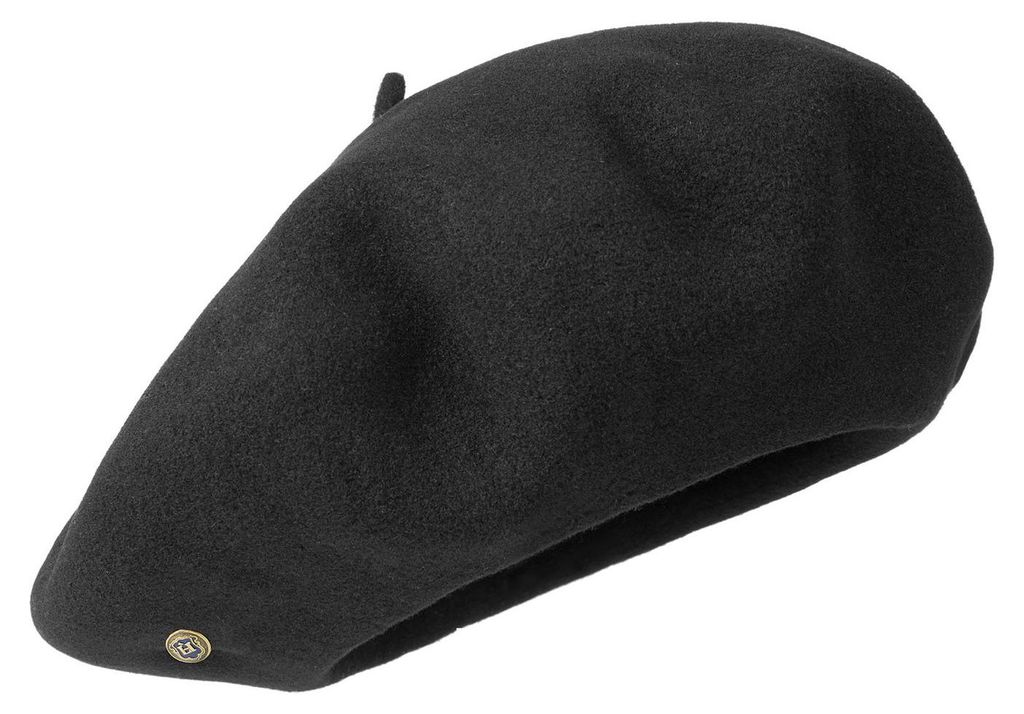 Laulhere Original französische Baskenmütze extra große Form Merino in Noir