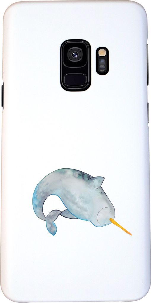 Mr. & Mrs. Panda Samsung Galaxy S9 Handyhülle Narwal - Weiß - Geschenk, Handy Schutzhülle, Wal, Aufräumen, Handycover, Putzen, Hausfrau, Hülle...