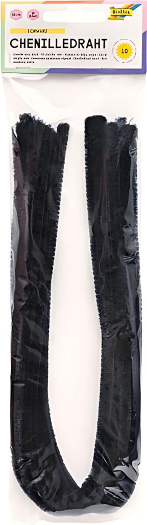 folia Chenilledraht (Pfeifenputzer) schwarz 10 Stück Produktbild 