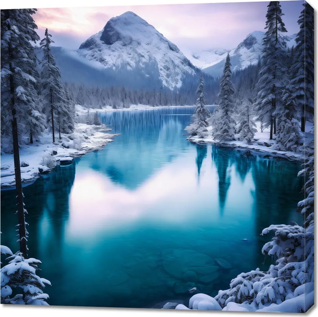 Décoration Murale Image 90 x 90 cm Vues montagneuses Style Nature Chic