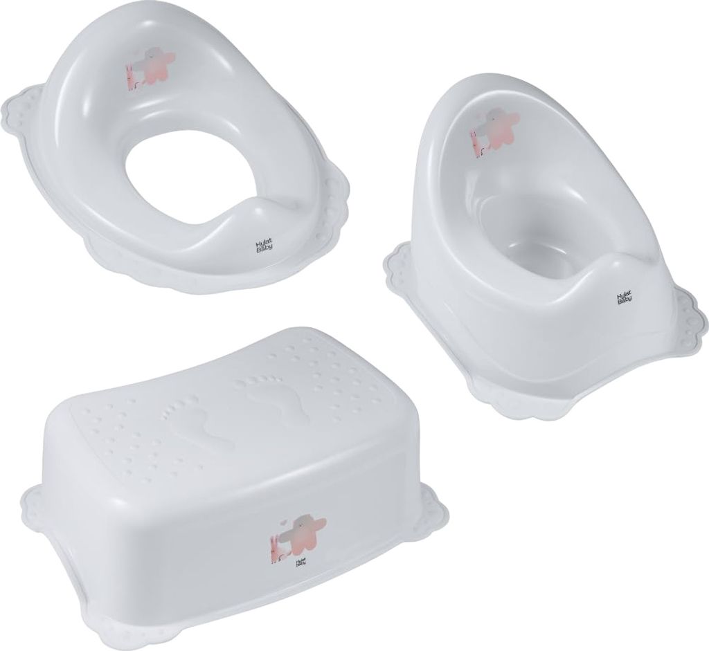 Pot + tabouret de marche + siège de toilette pour enfants, pour l'apprentissage des couches et des toilettes, matériau solide, caoutchouc antidé...