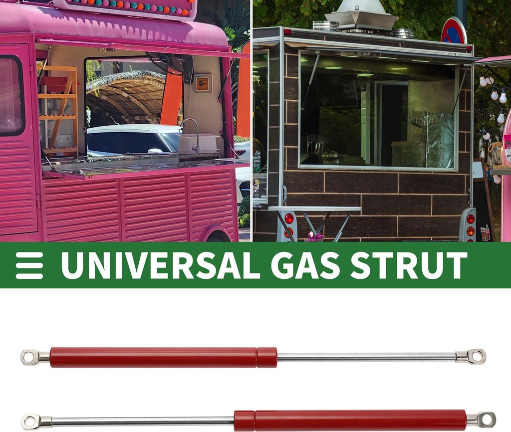 Universelle Auto-Deckel-Werkzeugkasten-Abdeckung Hubstützen Stoßdämpfer 15 Zoll/380 mm 45 lb/200 N/20 kg Rot 2 Stück