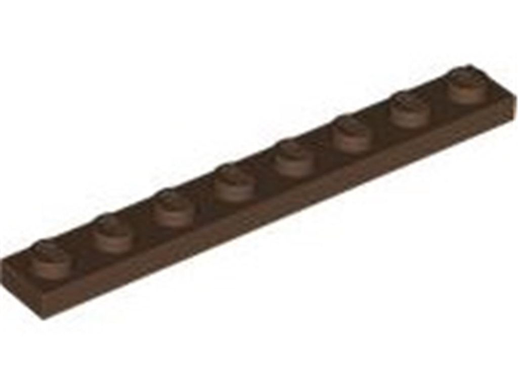 Lego 1x8 Platte 3460 - 10 Stück Braun