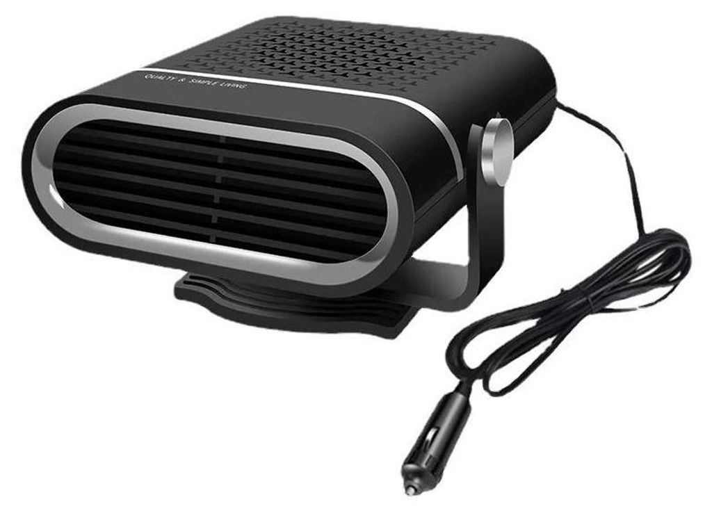 Tragbarer Auto Heizlüfter - Innenraum Heizer und Ventilator - Schnelle Erwärmung - Energiesparend - Zuverlässig - Schwarz