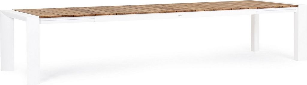 Ausziehtisch Cameron 384 x 110 x 75 cm Aluminium Weiß