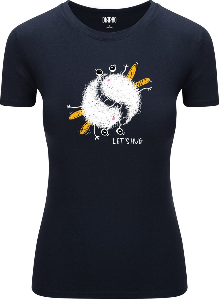 Diarbo Damen T-Shirt mit klassischem Druck Kuschel Bienen Dunkelblau Gr.L