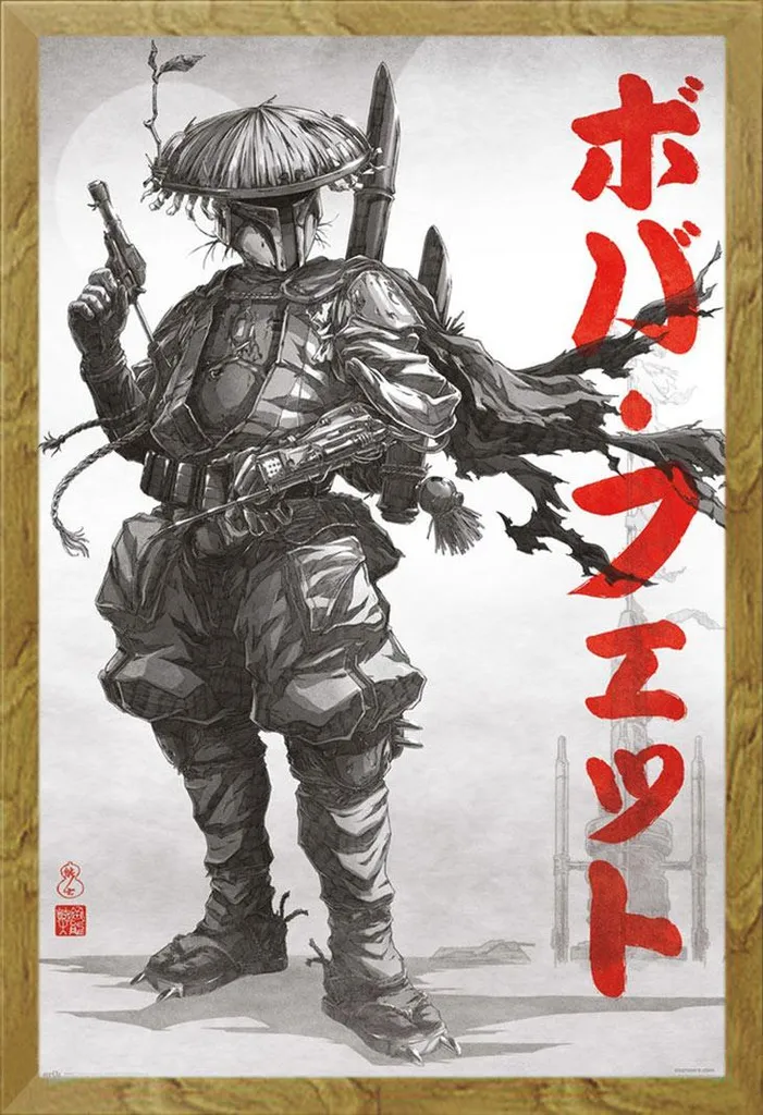 Offerta Star Wars Visions Boba Fett Poster + Cornice Maxi Shinsuke