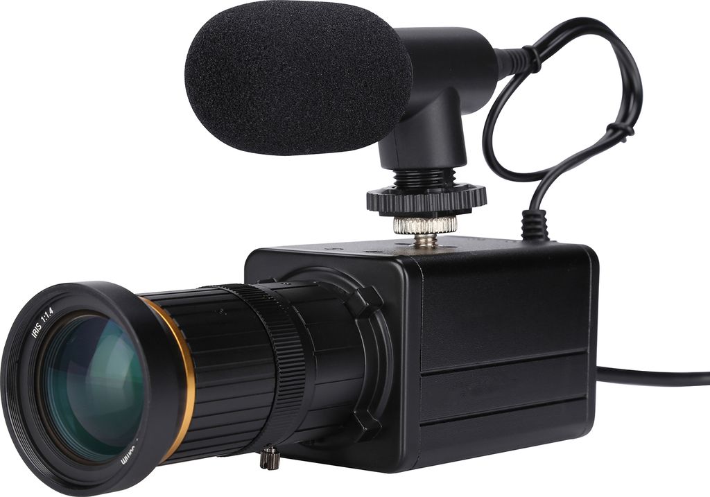 4K HD-Kamera Computerkamera USB-Webcam 10-facher optischer Zoom Manueller Fokus Automatische Belichtungskompensation Kompatibel mit Windows XP/7/10...