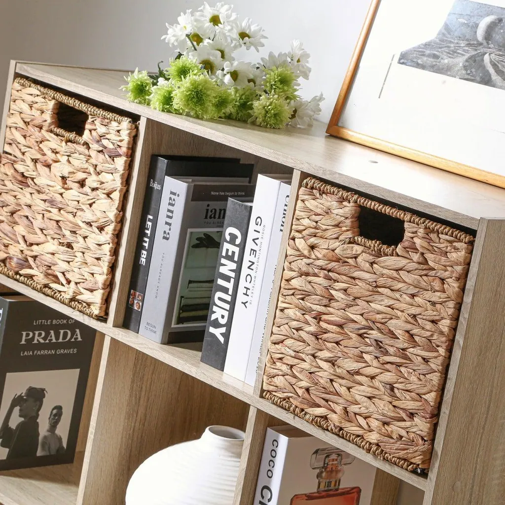 Étagère 9 cases structure robuste 104cm design scandinave bois clair - 4