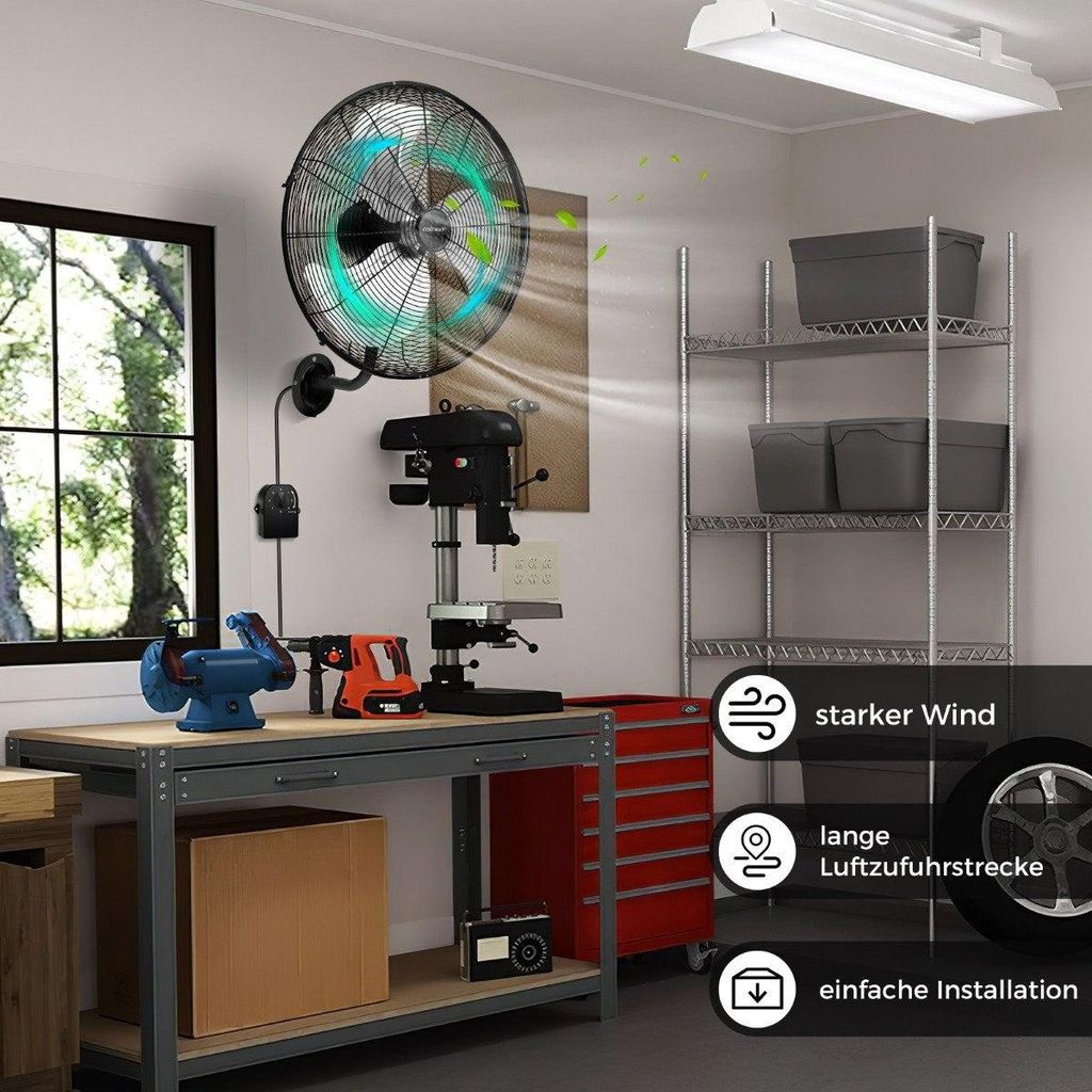 Ø56 cm Wand-Ventilator Oszillierend Ventilator für Lager Produktbild 