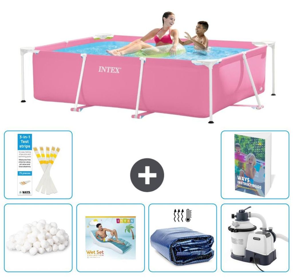 Rechteckiger Frame Pool - 220x150x60 cm - 7-teilig S5