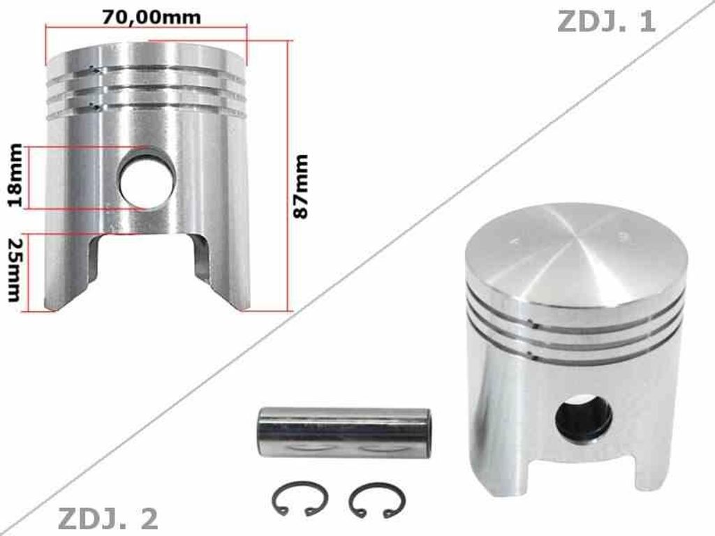 Kolben Mz Ts 250 70,00 2-Schliff Std