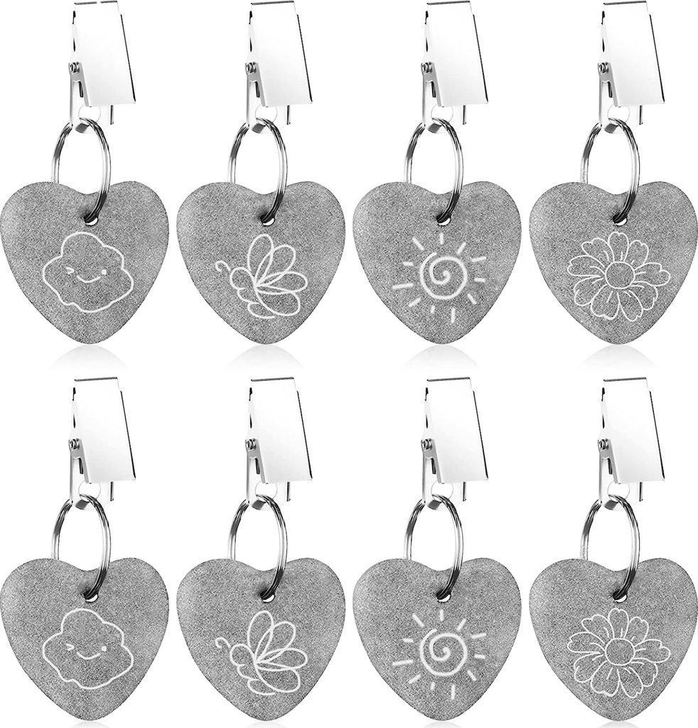 8 Teile/satz Clip Tischdecke Gewicht Heavy Duty Marmor Winddicht Blume Sonne Wolke Schmetterlinge Keychain Vorhang Esstisch Abdeckung Anhänger Hau...