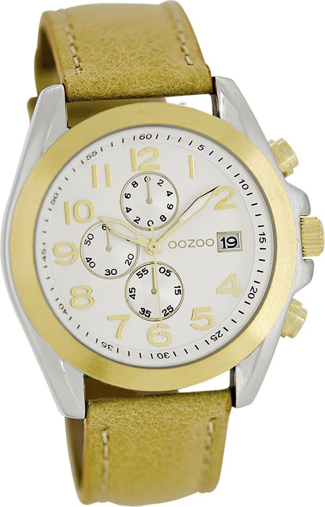 Oozoo Leder Damen Uhr matt Analog Quarzuhr Armband gelb Timepieces D2UOC6196A