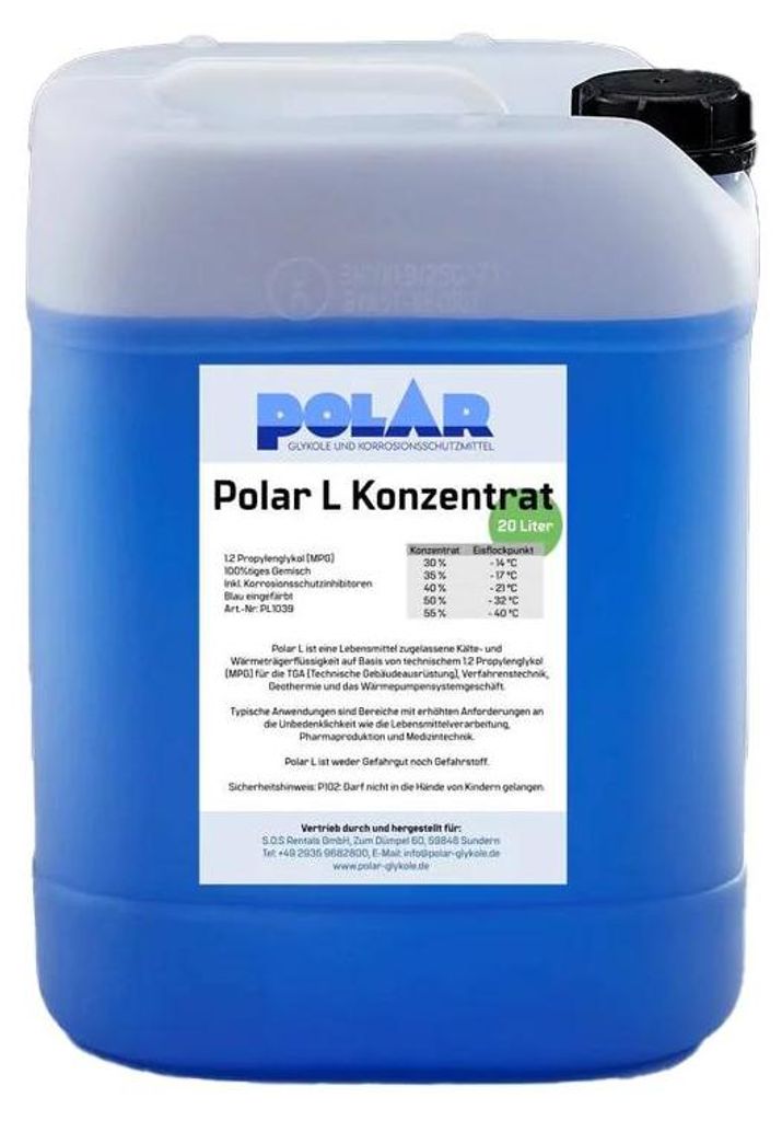 Polar L-MPG Glykol Frostschutzmittel, Propylenglykol 100% Produktbild 