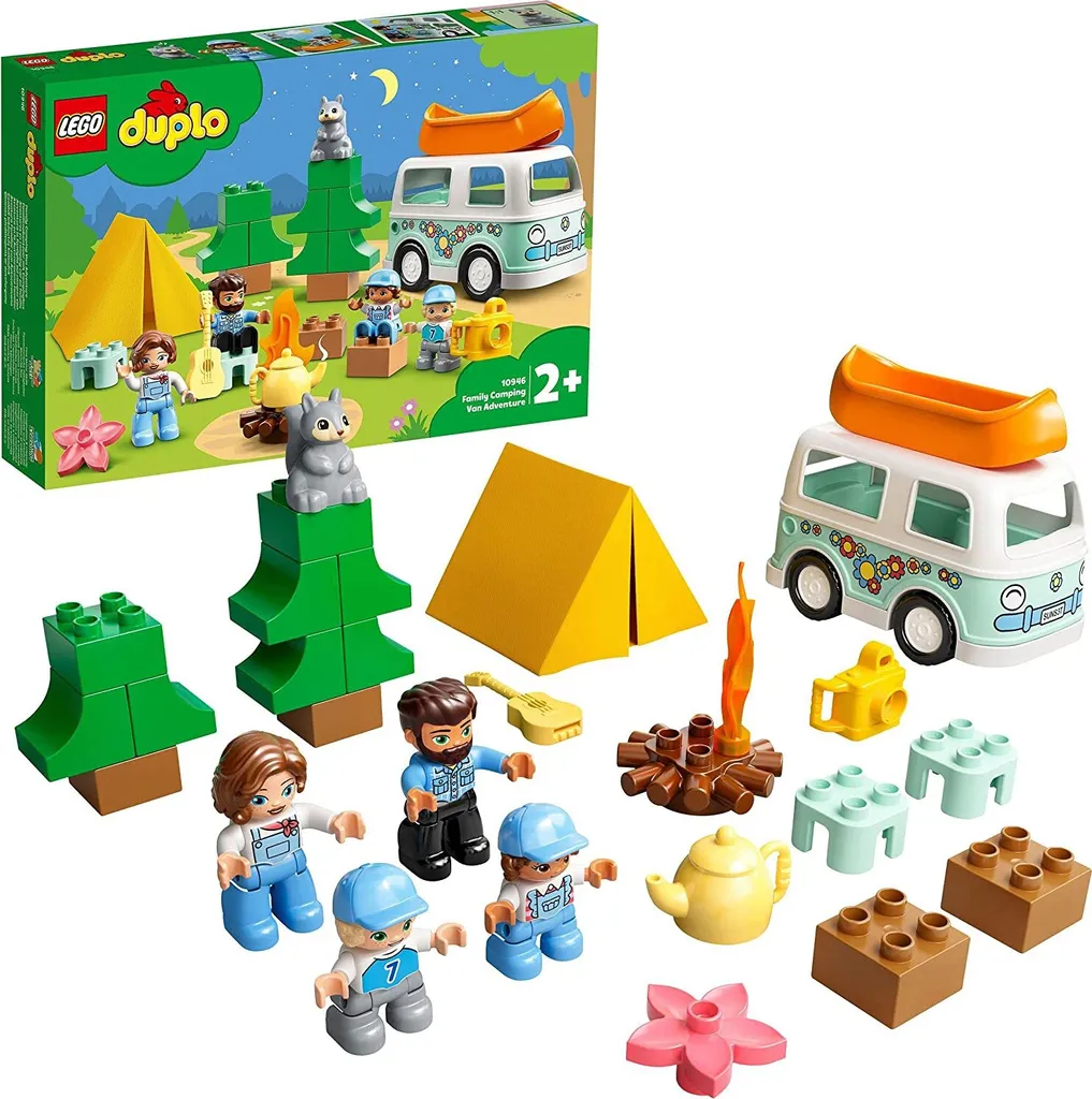 LEGO DUPLO 10946 Aventure en famille en camping-car et voiture de jouet