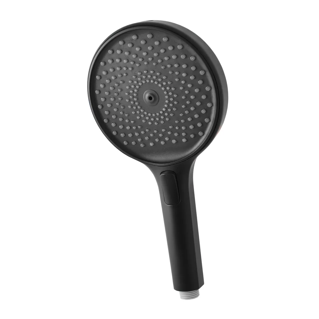 Pommeau de douche 3 jets avec fonction rinçage noir mat ø 140 mm