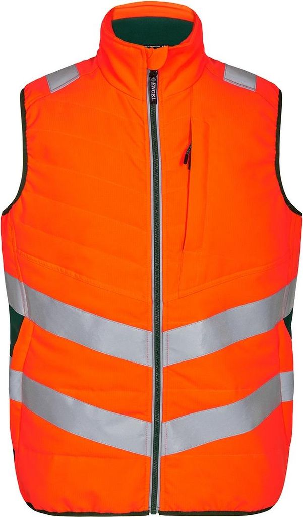 F. Engel Safety Stepp-Innenweste, Orange/Grün, Gr. 2XL