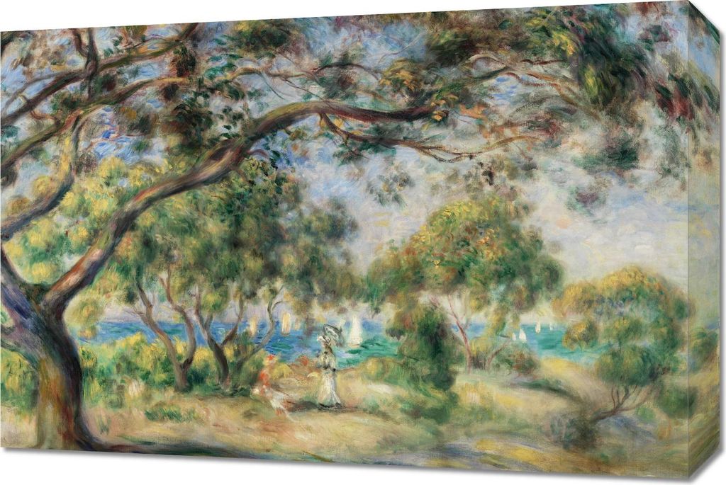 Bild 60x40cm Landschaft, Pierre-Auguste Renoir Vintage für das Wohnzimmer