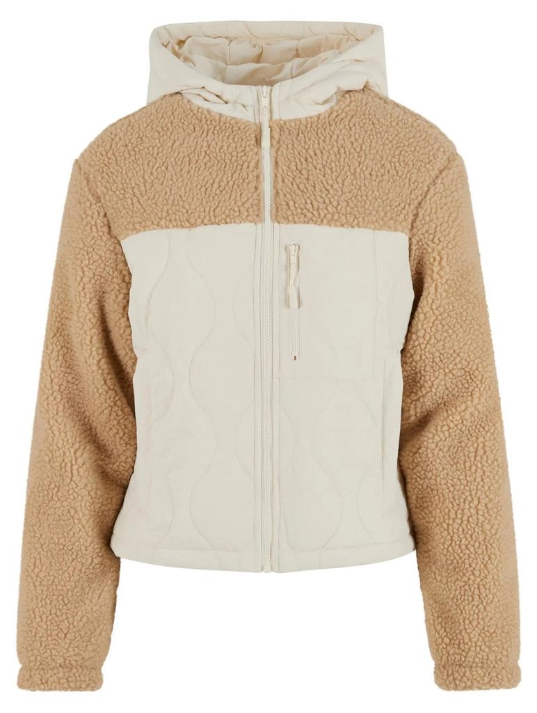 Urban Classics - Fleecejacke für Damen TN1644 (M) (Union-Beige/Hell Sandfarben)
