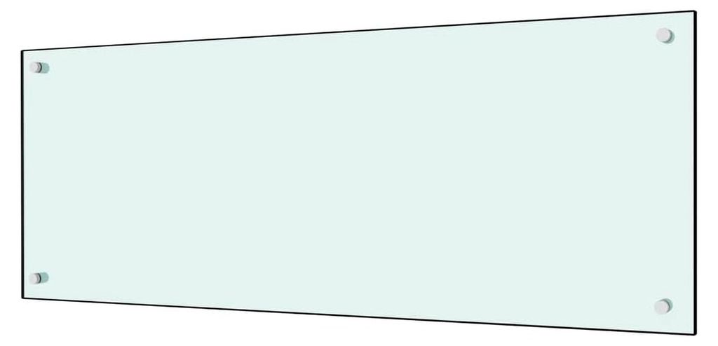 Küchenrückwand Spritzschutz Fliesenspiegel Glasplatte Herdspritzschutz Wandschutz Küche Weiß 100x40cm Hartglas