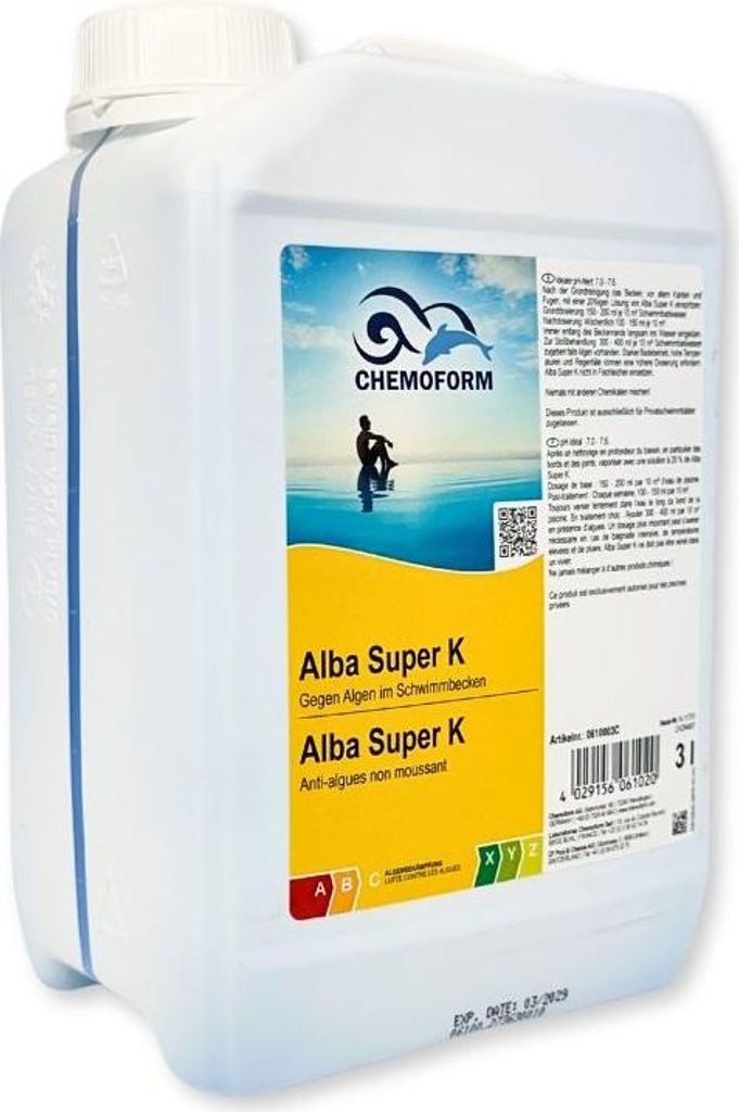 Chemoform Alba Super K 3 l Algenex gegen Algen Bakterien Produktbild 