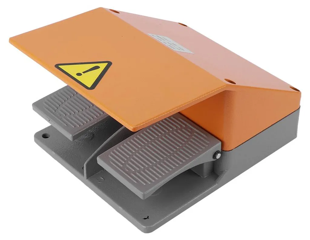 Pédale de commande double 380 VCA avec kit de fixation complet